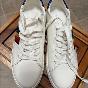 Kurt Geiger White Sneakers with Multicolor Stripes